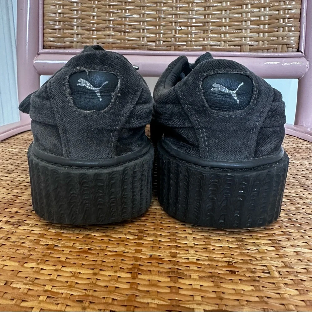 Puma x Fenty Limited Edition Velvet Creepers Platform Grey